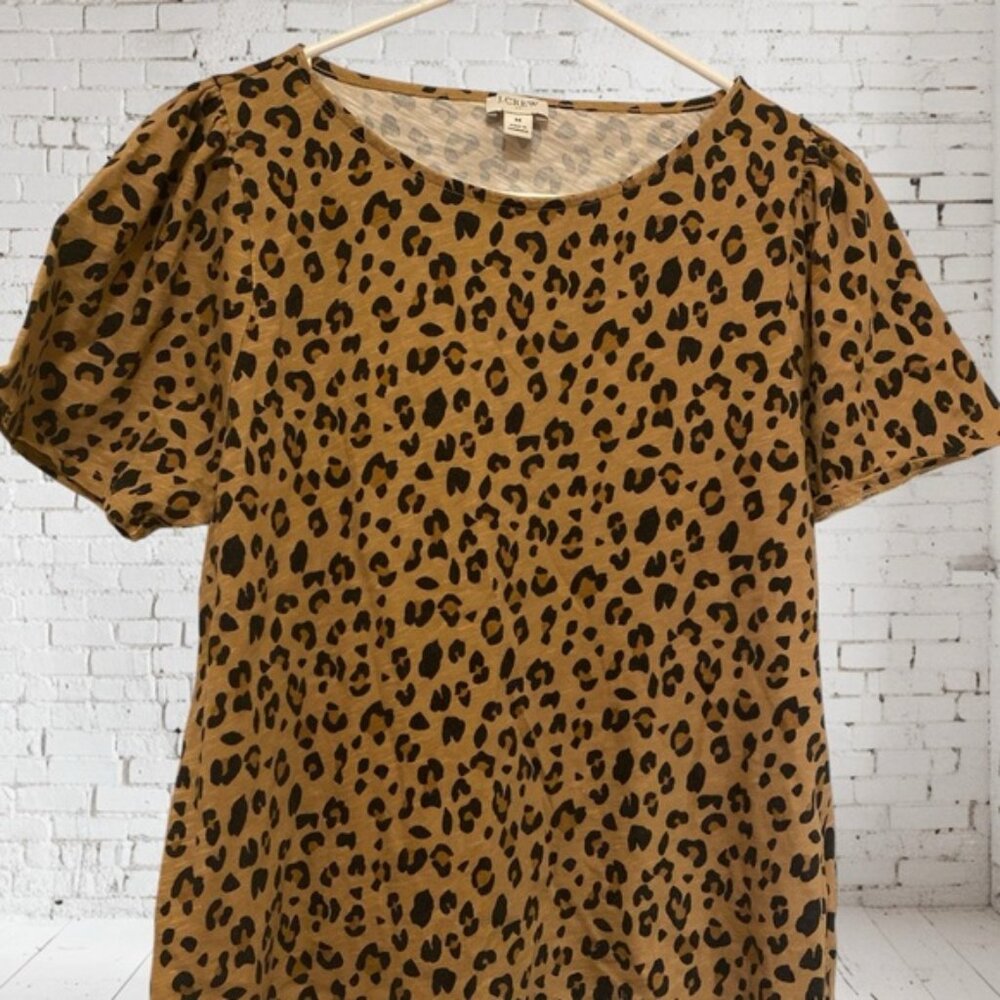 J. Crew Brown Tan Boxy T-Shirt Blouse